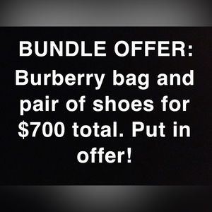 BUNDLE OFFER: BURBERRY BAG AND DESIGNER SHOES